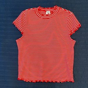 Aritzia stripped crop top